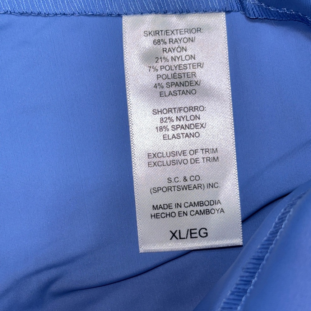 New‎ SC&CO Golf Athletic Skort Skirt XL Stretch Active 360 Tummy Control Blue - Picture 4 of 13